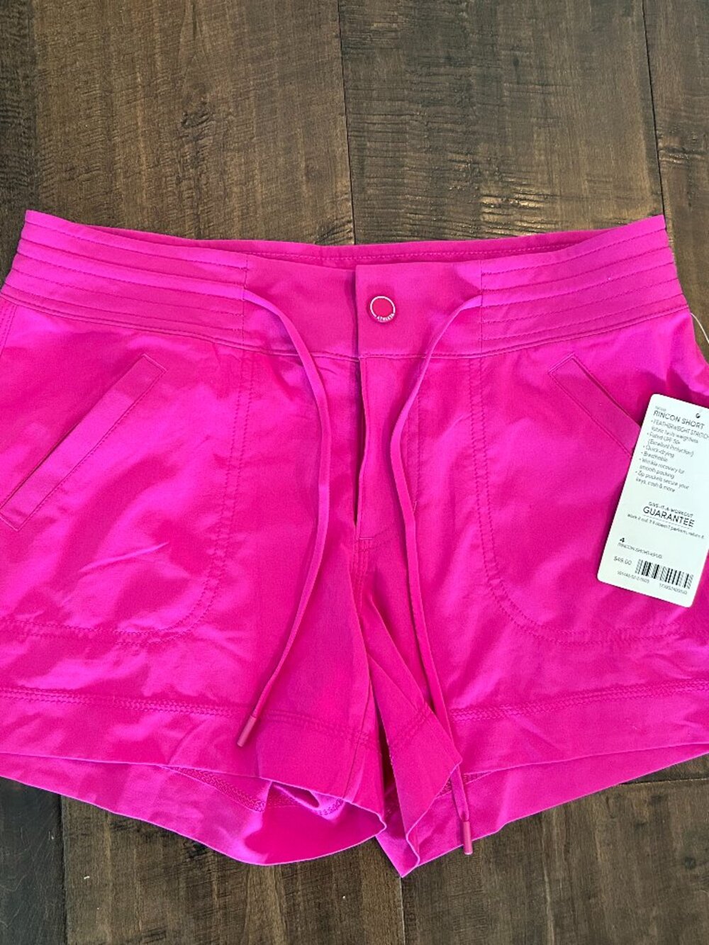 NWT ATHLETA Rincon Shorts Magenta Pink Water Travel Board Shorts Size 4